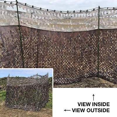 Nitehawk Camo Hunting/Shooting Blind Screen Net Hide With Clear View Top • £16.99