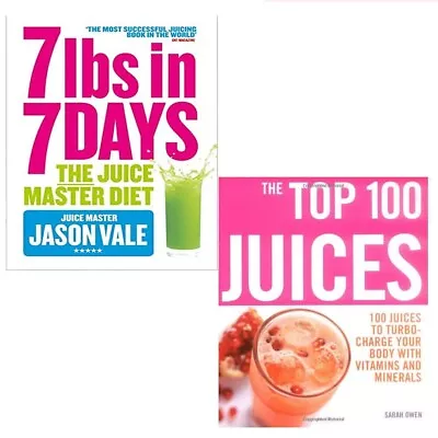 7lbs In 7 Days:The Juice Master DietTop 100 Juices  2 Books Collection Set • £10.99