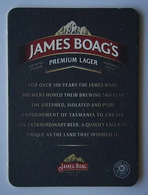 James Boag's Premium Lager For Over 100 Years Coaster (B266) • $4.99