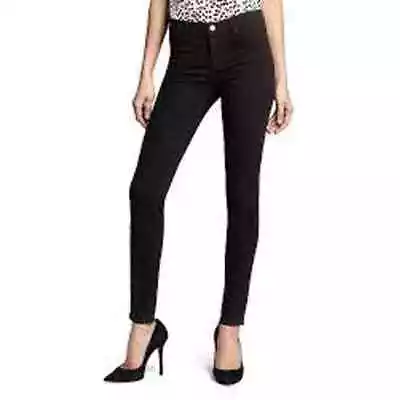 J. Brand Size 29 Black Mid Rise 'dusk' Denim Super Skinny Jeans Ankle Length • $25