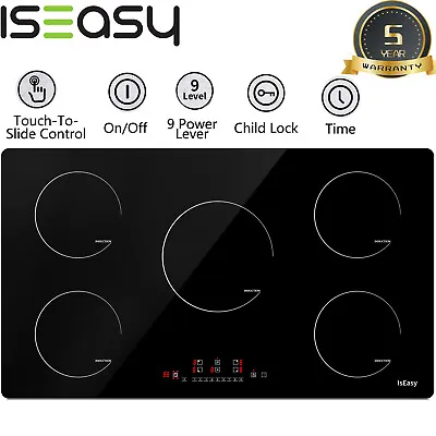 $284.04 • Buy IsEasy 36  5 Zones Electric Induction Cooktop Stove Built-in Glass Touch Timer