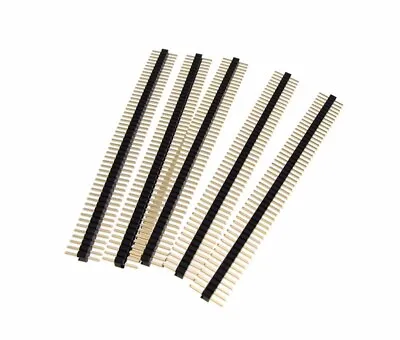 1x50 Single Row 1.27mm Straight Male Pin Header - Pack Of 5 • $1.95