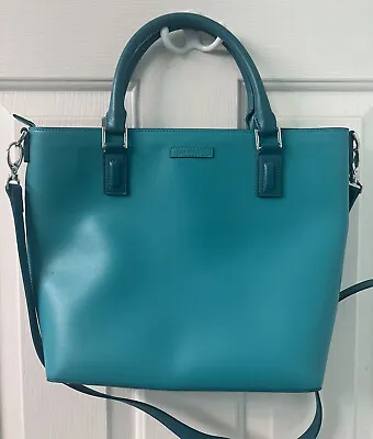 Vera Bradley Faux Leather Teal Tote With Matching  Wallet • $30