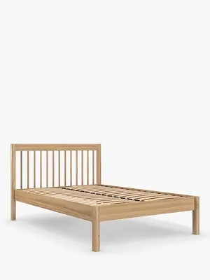 John Lewis Spindle Solid Oiled Oak & Pine King Size Slatted Bed Frame 9237 • £499