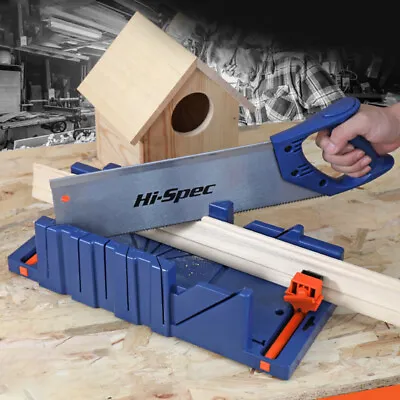 45/90 Degree Wood Cutting Clamping Miter Saw Box Multi Function Woodworking  XK • £14.20