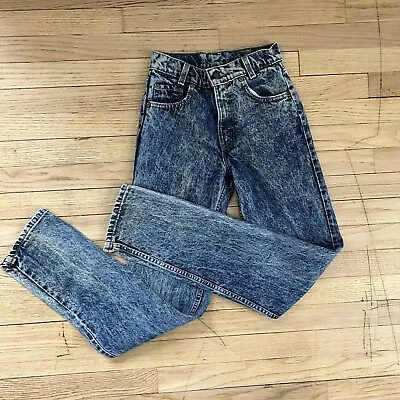 Vintage Levi’s 705 Student Acid Wash Jeans Size 26 X 32 Orange Tab • $32