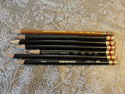 Vintage 6 Mirado Black Warriors And 1 Mirado Woodbines Pencils • $5