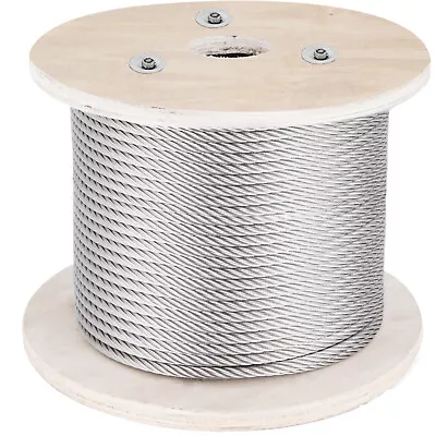 VEVOR T316 1x19 Stainless Steel Cable Wire Rope 5/32  500FT Strand Cable Railing • $85.99