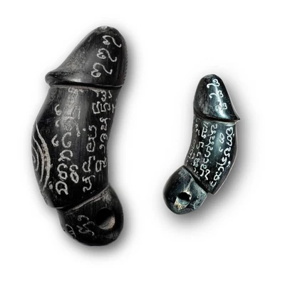 $65.50 • Buy Rare Talisman Thundered Black Buffalo Horn Paladkik Thai Amulet Charm Popularity