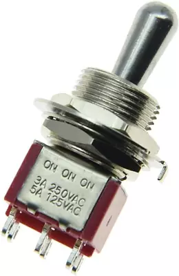SALECOM Guitar/AMP Fat Bat Toggle Switch DPDT 6 Pin 3 Way ON ON ON Sealed Guitar • $15.13