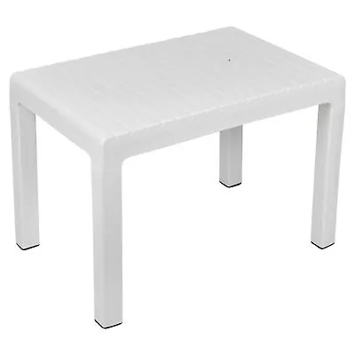 40x60cm Outdoor Plastic Top & Legs Light Coffee Table Patio Garden Furniture  • £13.99