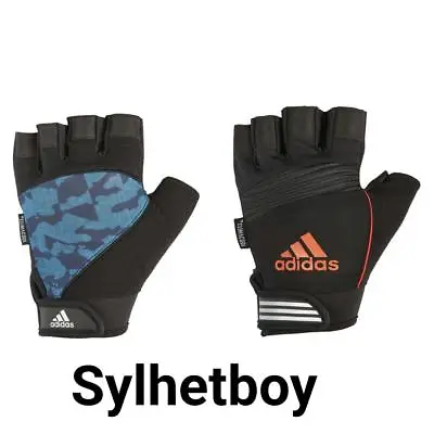Official Adidas Performance Men's Half Finger Fitness Training Gym Gloves • £12.99