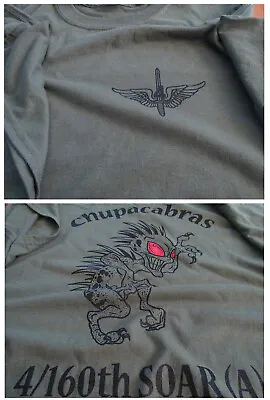 160th NIGHT STALKERS SOAR CHUPACABRA T-Shirt Medium Military Ultra 6oz USA • $22.99