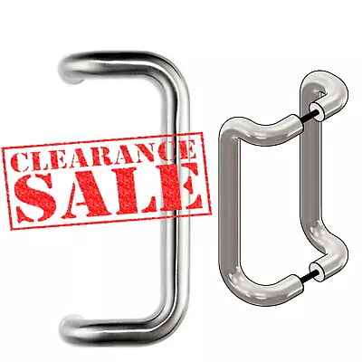 Quality D Style Pull Bar Handle 32mm X 600mm 304 B2B Stainless Steel Clearance • £41.94