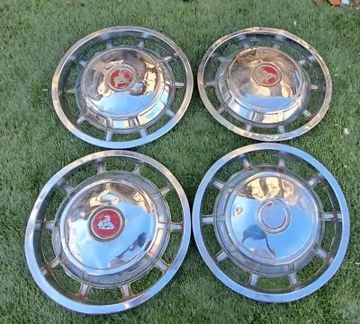 4 Red Centre Hk Ht Hg Holden Premier Brougham Chrome Hub Caps Hubcaps Kingswood • $475