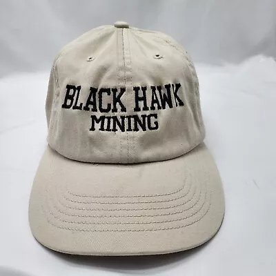Black Hawk Mining Fitted Cap - Richardson Style 375 - Tan - V. Good Condition • $10.97
