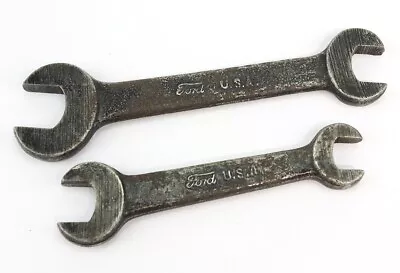 Vintage Ford Motor Company Steel Open Ended Box Wrench Set - Made In U.S.A. • $15