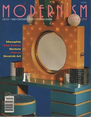 Modernism Magazine - Fall 2001 - Memphis - Vital Forms - Beatnik Art - Dansk • $24.50