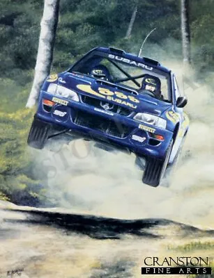 Motor Car Rallying Art Print Colin McRae Nicky Grist. Subaru Impreza WRC 98  • £38