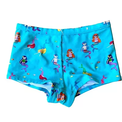 Hanna Andersson Mermaid Swimsuit Bottoms Shorts Sz US 12 150cm Beach Islands • $16.95