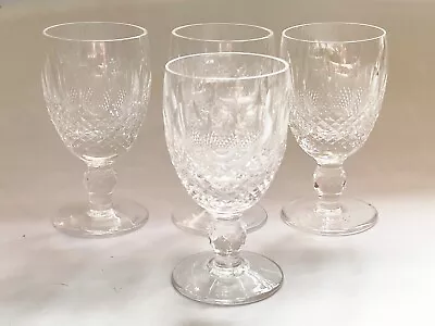 Vintage Set Of 4 Well Made Heavy Lead Crystal Waterford Sherry Port Wine Glasses • £49.99