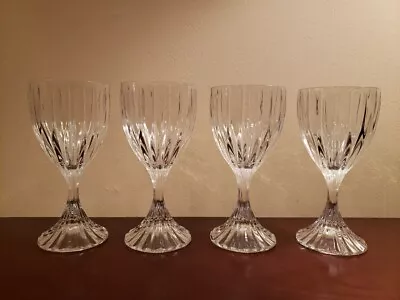 Set Of 4 Mikasa Crystal Park Lane Wine Glasses Goblets 6 1/4  W/Box SN101/003 • $30
