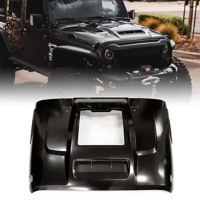 Steel Vented Hood Heat Extract Functional For 07-18 Jeep Wrangler Rubicon JK JKU • $735.37