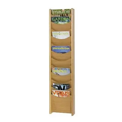 $174.99 • Buy NEW Wooden Safco 12 Pocket Wall Medium Oak Magazine Rack