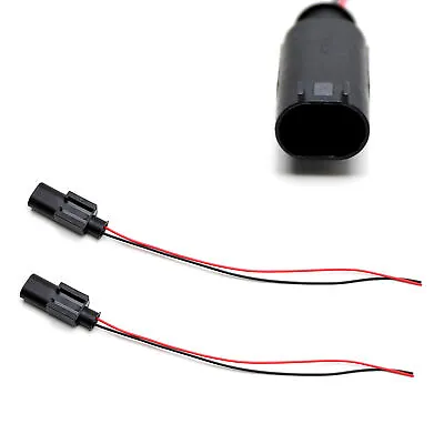 2-Pin Male End Light/Sensor Connectors/Sockets W/ 5  Pigtails Fit Many Euro Cars • $9.99