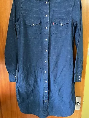 Womens Levi Denim Shirt Dress Size M • £25