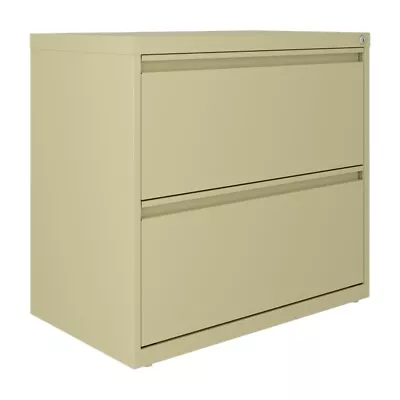 Hirsh 30 Inch W 2 Drawer Metal Lateral 101 File Cabinet Putty/Beige • $411