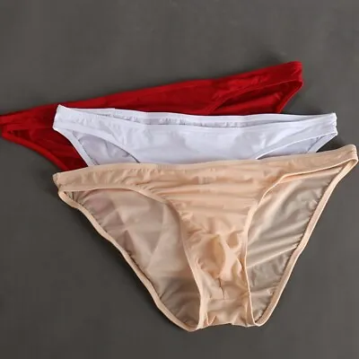 36 Pairs Mens Underpants Super Thin Ice Silk Bikini Briefs Thongs Underwear • $18.69