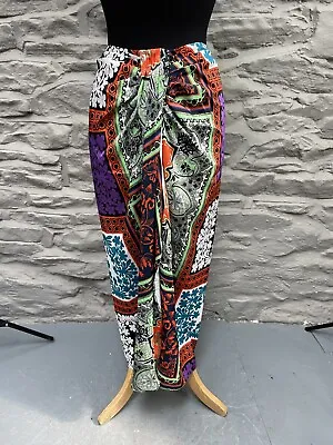 $10.98 • Buy BNWT Zara Bright Tile-print Faux-tie Skirt, Multicoloured, Satin, Size M