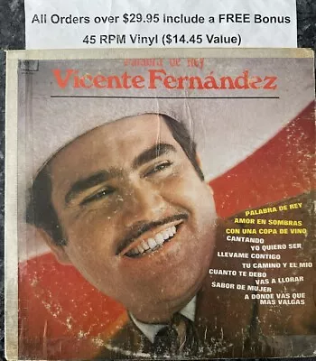 Vicente Fernandez”Palabra De Rey”-33 RPM CBS 69-Free Shipping In USA • $21.40