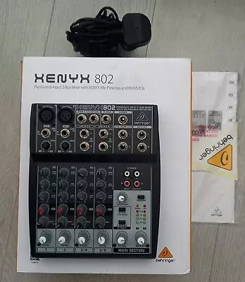 Behringer 802 XENYX 8-Input 2-Bus Mixer Small Format Mixer • £42