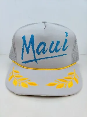 Vtg Maui Hawaii USA Scrambled Eggs Trucker Hat Snapback Cap Vintage New NOS • $19