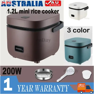 $36.88 • Buy 1.2L Mini Rice Cooker Travel Small Non-stick Pot For Cooking Soup Rice Stews HOT