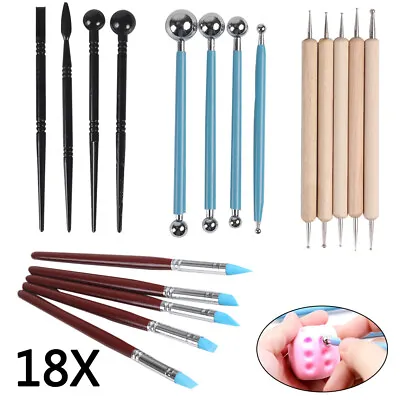 £7.99 • Buy 18pcs Professional Polymer Clay Sculpting Tool Pottery Models Art Projects Set