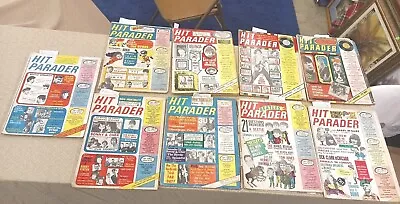 Vintage Hit Parader Music Magazine Lot Of 9  1965 6667 Great Wall Art • $29.95