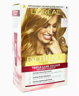 Loreal Paris Loreal Excellence Creme Triple Care Colour 7.3 Natural Dark Golden • £13.03