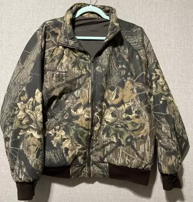 MOSSY OAK Break Up Bomber Jacket Camoflauge Insulated Country Hunting Coat 52” • $32