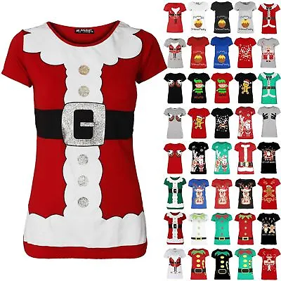 £5.49 • Buy Ladies Christmas Pudding Funny Boobs T Shirt Womens Xmas Festive Novelty Tee Top