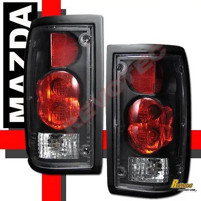 86-93 Mazda B2000 B2200 B2600 Pickup Black Tail Lights Lamps 1 Pair 89 90 91 92 • $82.95