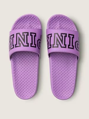 Victorias Secret Pink Logo Slides Sandals Beach Shower Pool Shoes S M L Nwt • $34.75