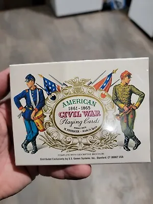 American Civil War 1861 - 1865 Card Game Playing Cards Military Sealed U.S. Game • $10