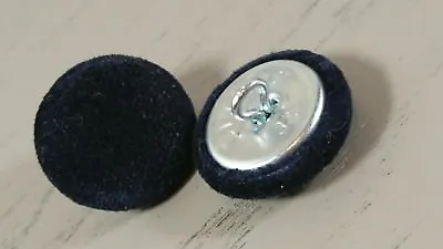 £2.75 • Buy Dark Blue Velvet Fabric Buttons, 10mm, 16mm, 18mm, 20mm, 23mm, 25mm, 31mm, 37mm