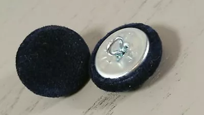 Dark Blue Velvet Fabric Buttons 10mm 16mm 18mm 20mm 23mm 25mm 31mm 37mm • £3.75