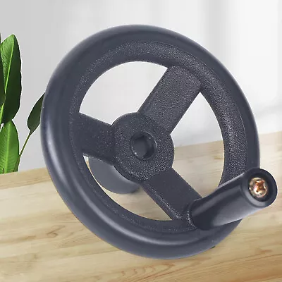 Crank Revolving Handle Round Hand Wheel Black 3 Reverse Knob For Milling Machine • $5.70