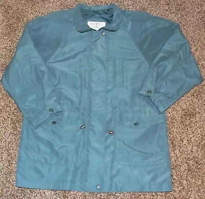 Mulberry Street Womens Lined Jacket Teal Green With Double Pockets - Size M • $14.29