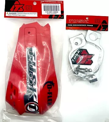 Motocross MX Handguards Tusk MX D-Flex RED HONDA Hand Guards Gaurds Dirt Bike • $31.42